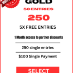 GOLD PACKAGE (250 ENTRIES)